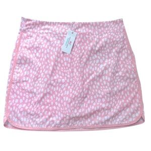 Vineyard Vines Performance Printed 17” Skort Skirt Flamingo Pink White New